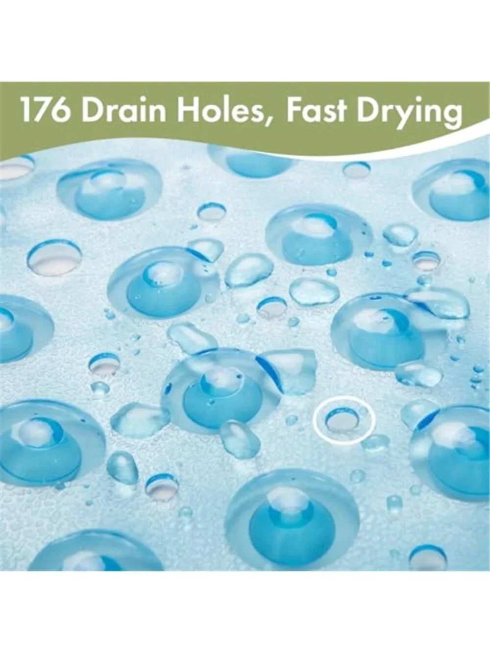 Non Slip Bathtub Mat PVC Suction Cup Extra Large 40x16 Drain Holes Bathroom